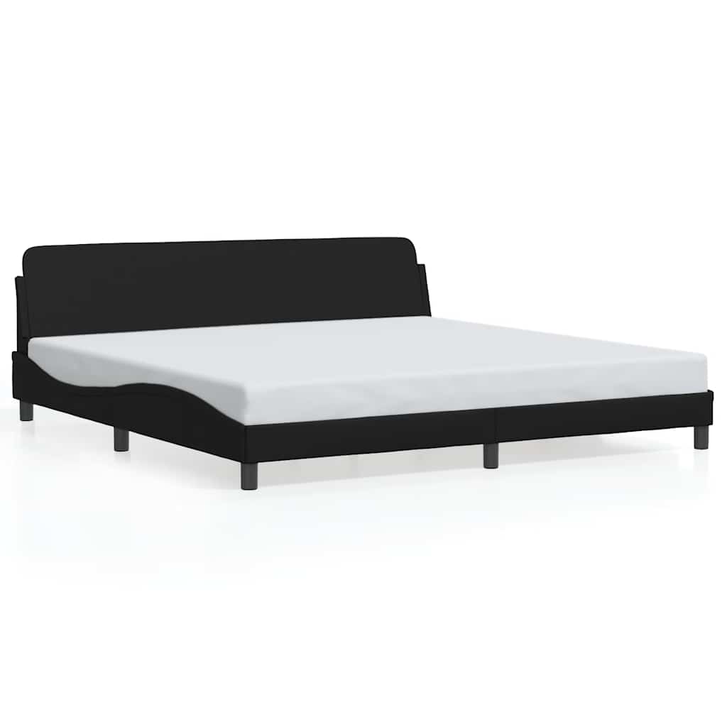 Bedframe "Dover" kunstleer zwart 193x203 cm