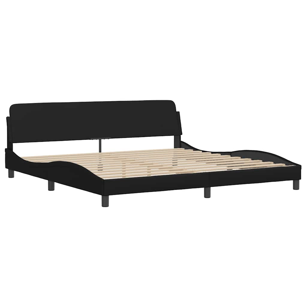 Bedframe "Dover" kunstleer zwart 193x203 cm