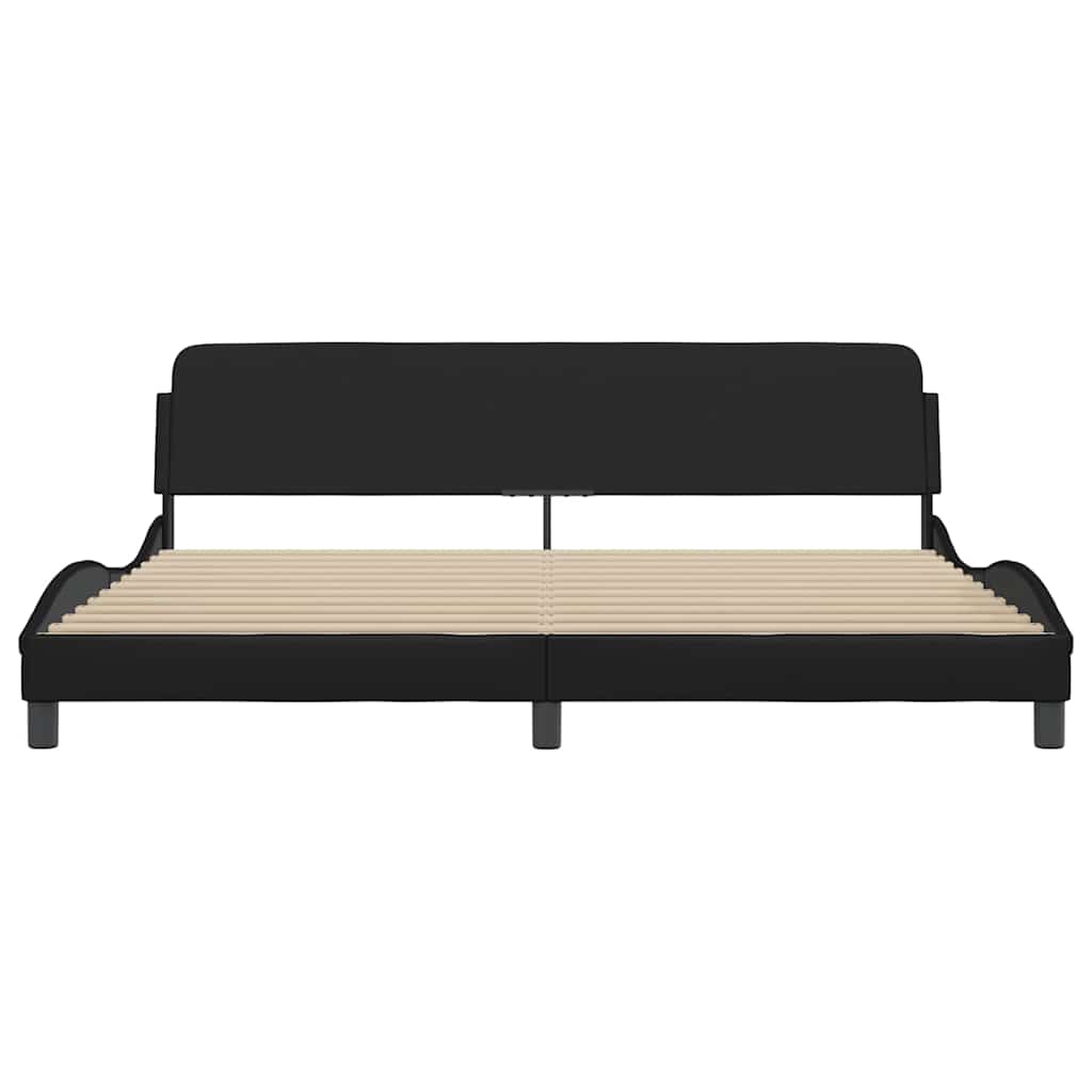 Bedframe "Dover" kunstleer zwart 193x203 cm