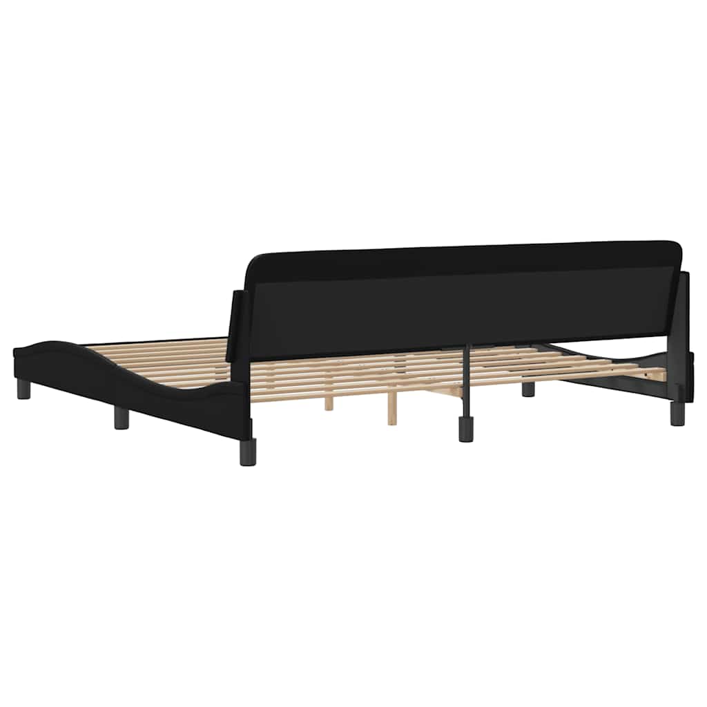 Bedframe "Dover" kunstleer zwart 193x203 cm