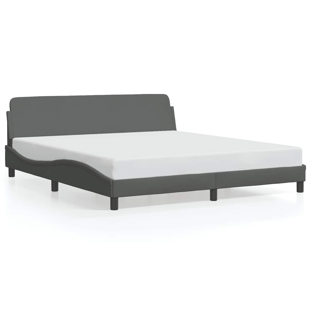 Bedframe "Dover" stof donkergrijs 183x213 cm