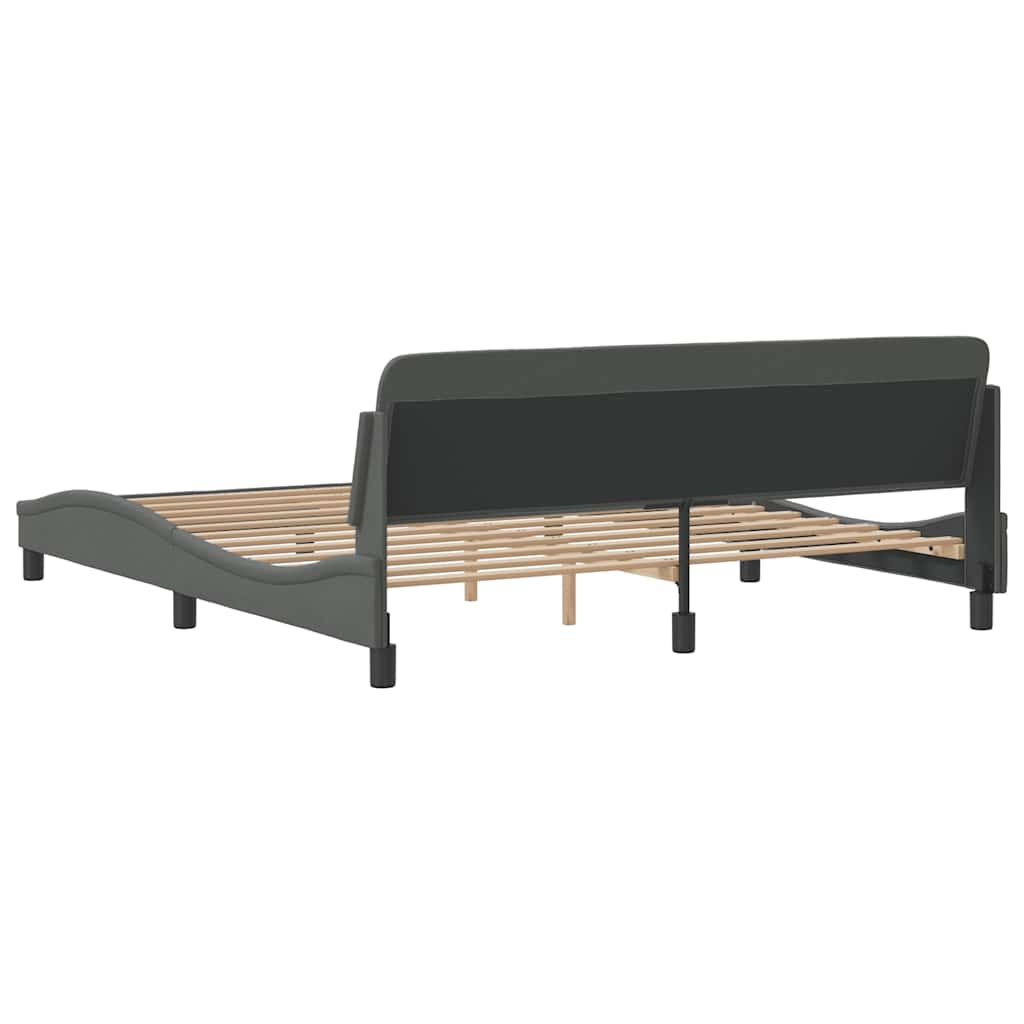 Bedframe "Dover" stof donkergrijs 183x213 cm