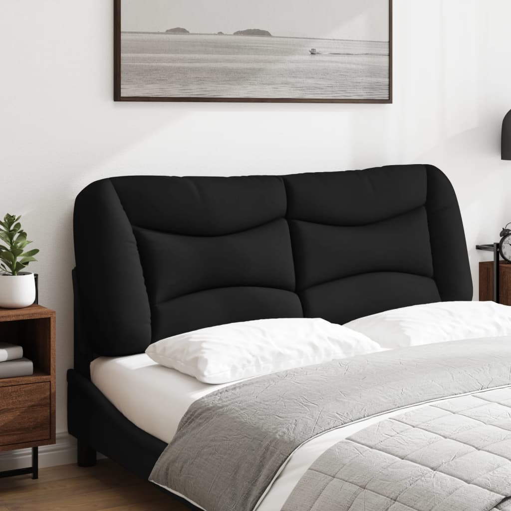 Hoofdbordkussen "Hvar" 140 cm stof zwart is nu te koop bij PeponiXL, paradijselijk wonen!