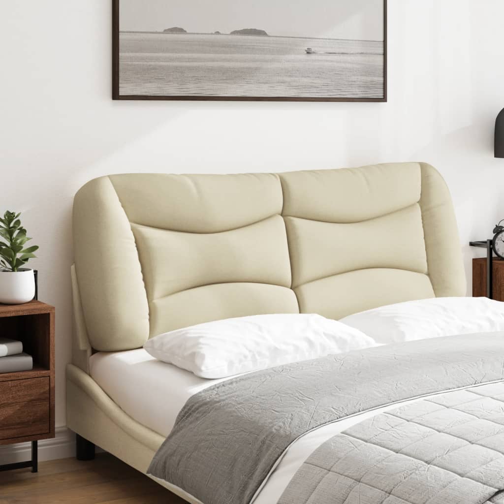 Hoofdbordkussen "Hvar" 140 cm stof crèmekleurig is nu te koop bij PeponiXL, paradijselijk wonen!