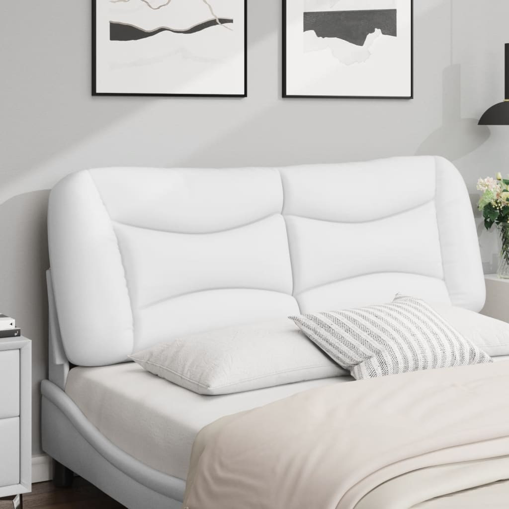 Hoofdbordkussen "Hvar" 140 cm kunstleer wit is nu te koop bij PeponiXL, paradijselijk wonen!