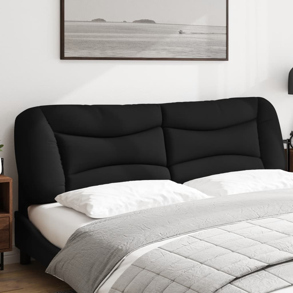 Hoofdbordkussen "Hvar" 180 cm stof zwart is nu te koop bij PeponiXL, paradijselijk wonen!