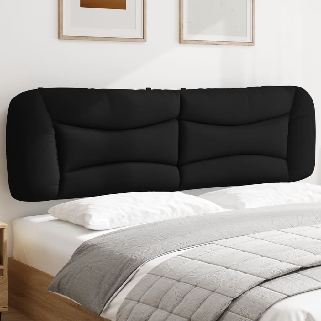 Hoofdbordkussen "Hvar" 180 cm stof zwart is nu te koop bij PeponiXL, paradijselijk wonen!