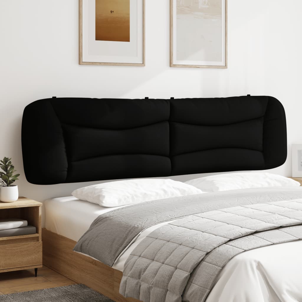 Hoofdbordkussen "Hvar" 200 cm stof zwart is nu te koop bij PeponiXL, paradijselijk wonen!