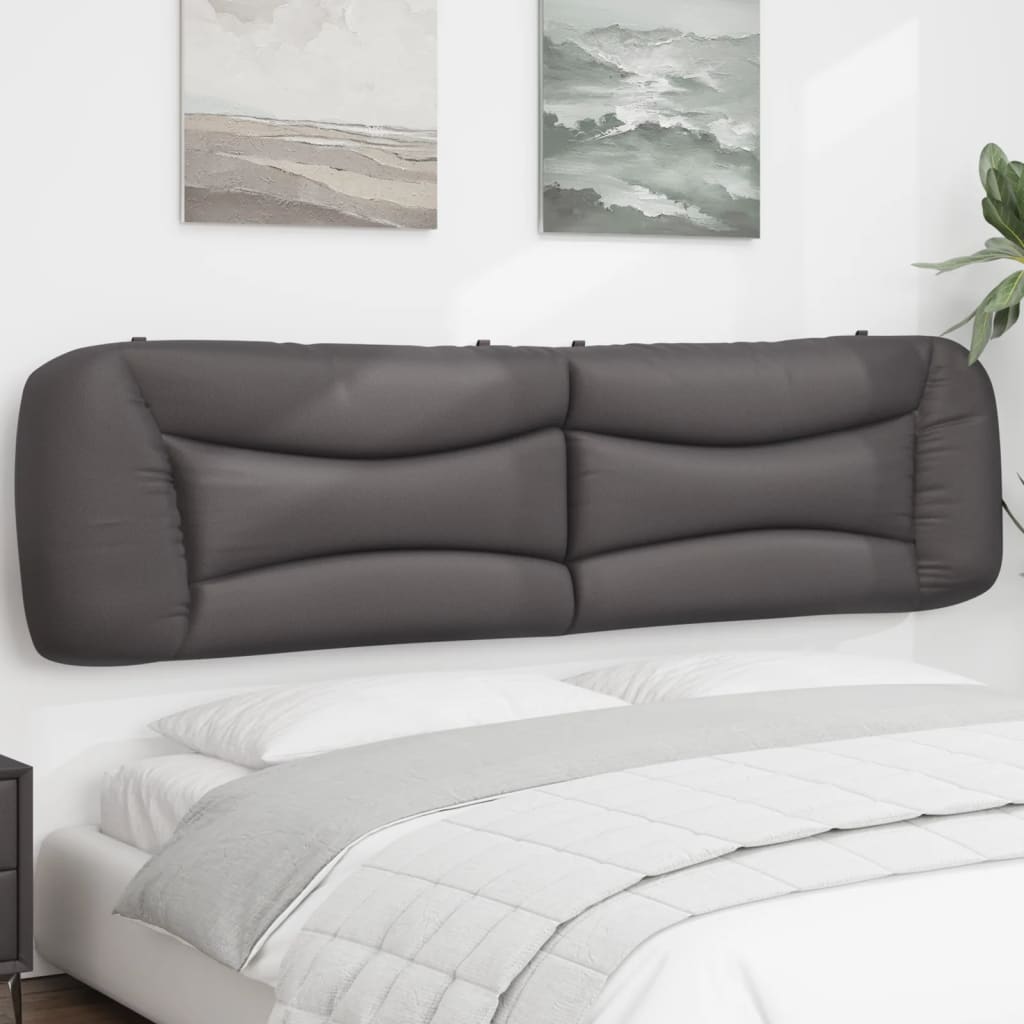 Hoofdbordkussen "Hvar" 200 cm kunstleer grijs is nu te koop bij PeponiXL, paradijselijk wonen!