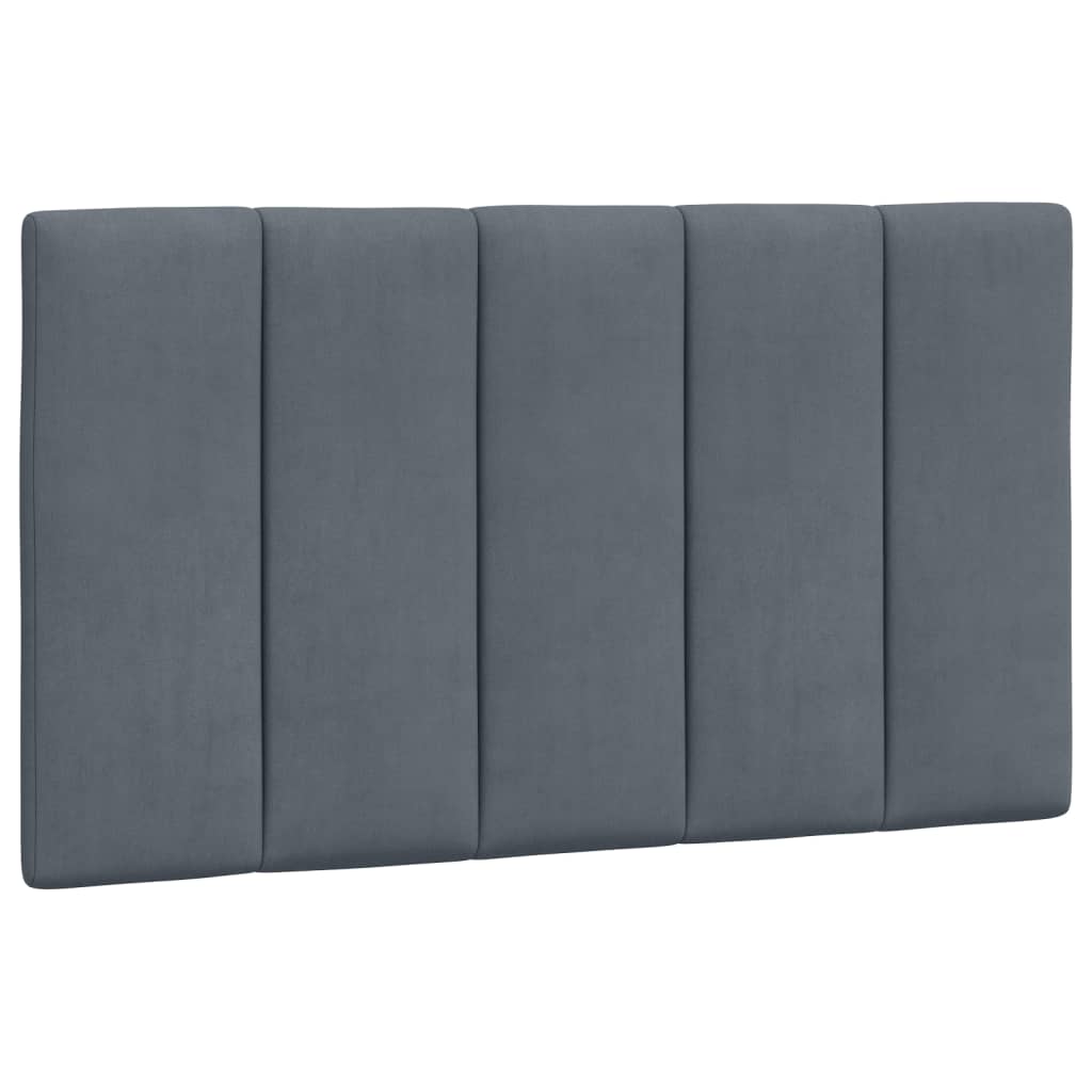 Hoofdbordkussen "Hanko" 80 cm fluweel donkergrijs is nu te koop bij PeponiXL, paradijselijk wonen!