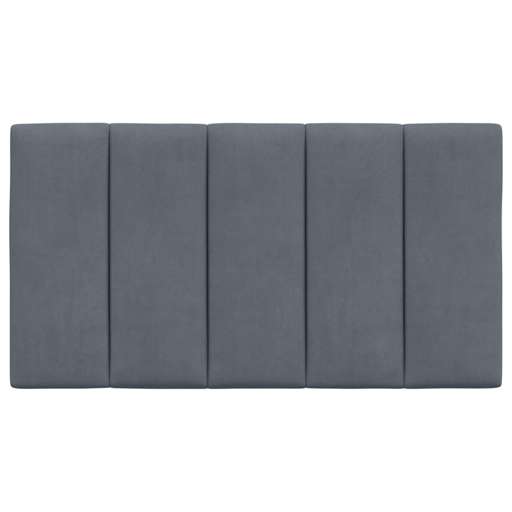 Hoofdbordkussen "Hanko" 80 cm fluweel donkergrijs is nu te koop bij PeponiXL, paradijselijk wonen!