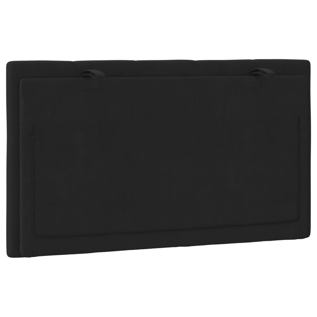 Hoofdbordkussen "Hanko" 80 cm fluweel zwart is nu te koop bij PeponiXL, paradijselijk wonen!