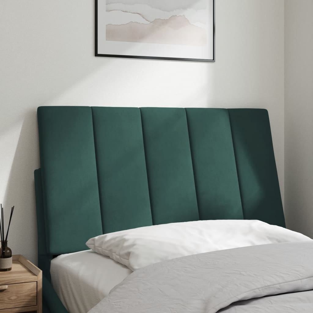 Hoofdbordkussen "Hanko" 80 cm fluweel donkergroen is nu te koop bij PeponiXL, paradijselijk wonen!