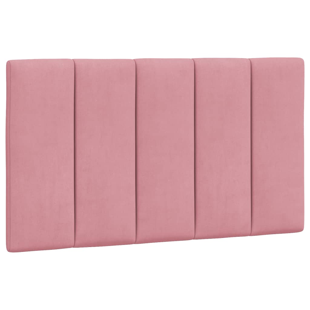 Hoofdbordkussen "Hanko" 80 cm fluweel roze is nu te koop bij PeponiXL, paradijselijk wonen!