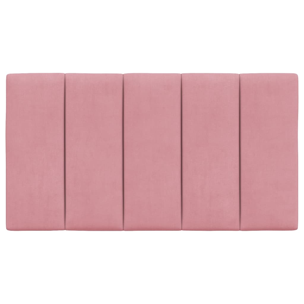 Hoofdbordkussen "Hanko" 80 cm fluweel roze is nu te koop bij PeponiXL, paradijselijk wonen!