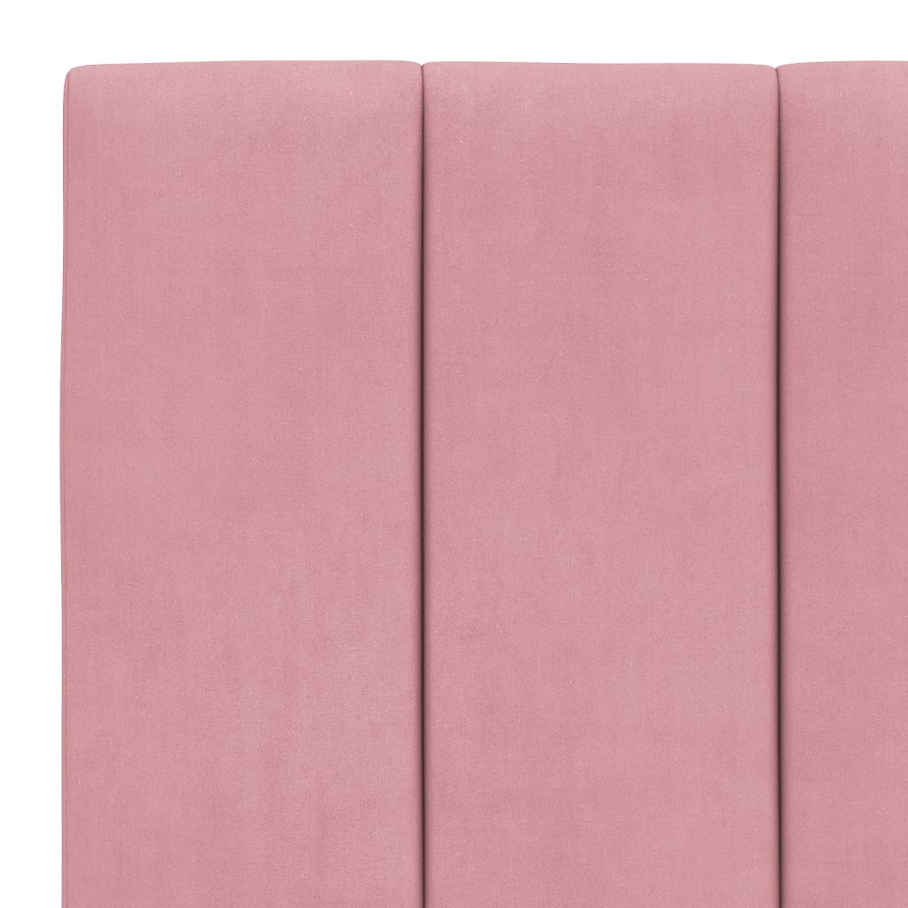 Hoofdbordkussen "Hanko" 80 cm fluweel roze is nu te koop bij PeponiXL, paradijselijk wonen!