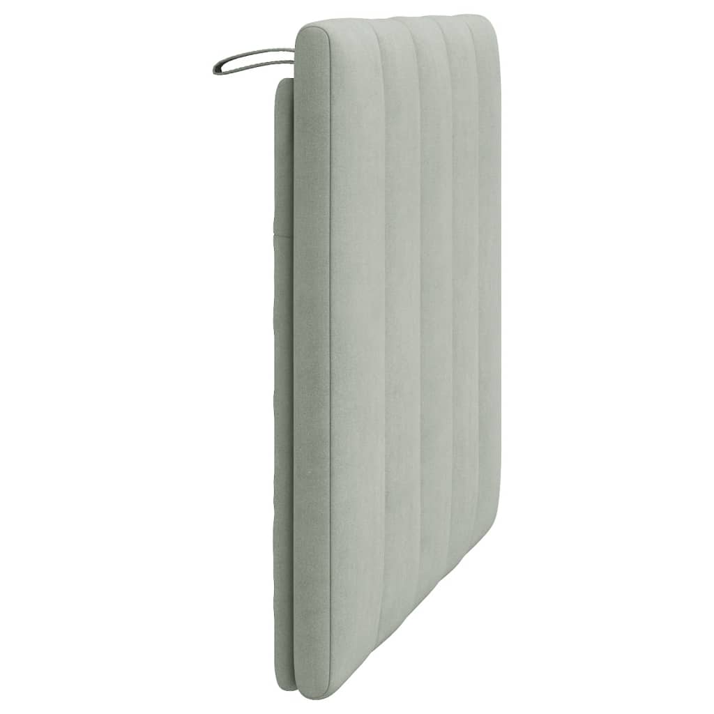 Hoofdbordkussen "Hanko" 90 cm velvet lichtgrijs is nu te koop bij PeponiXL, paradijselijk wonen!