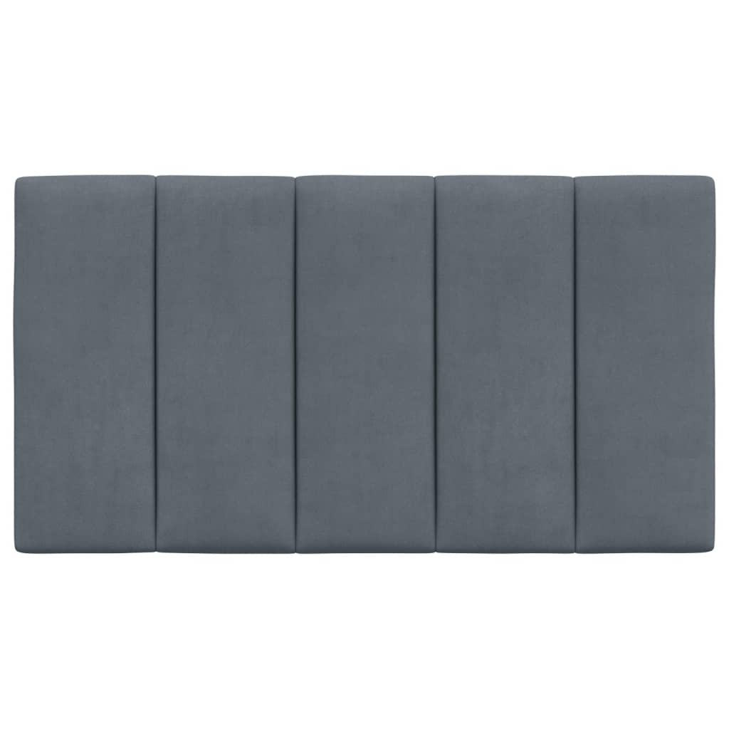 Hoofdbordkussen "Hanko" 90 cm fluweel donkergrijs is nu te koop bij PeponiXL, paradijselijk wonen!