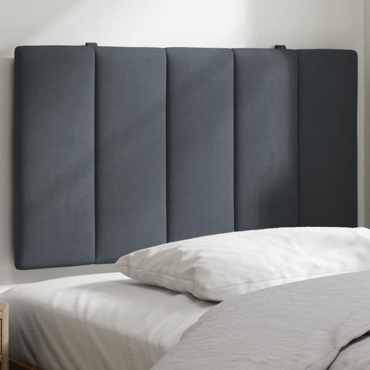 Hoofdbordkussen "Hanko" 90 cm fluweel donkergrijs is nu te koop bij PeponiXL, paradijselijk wonen!