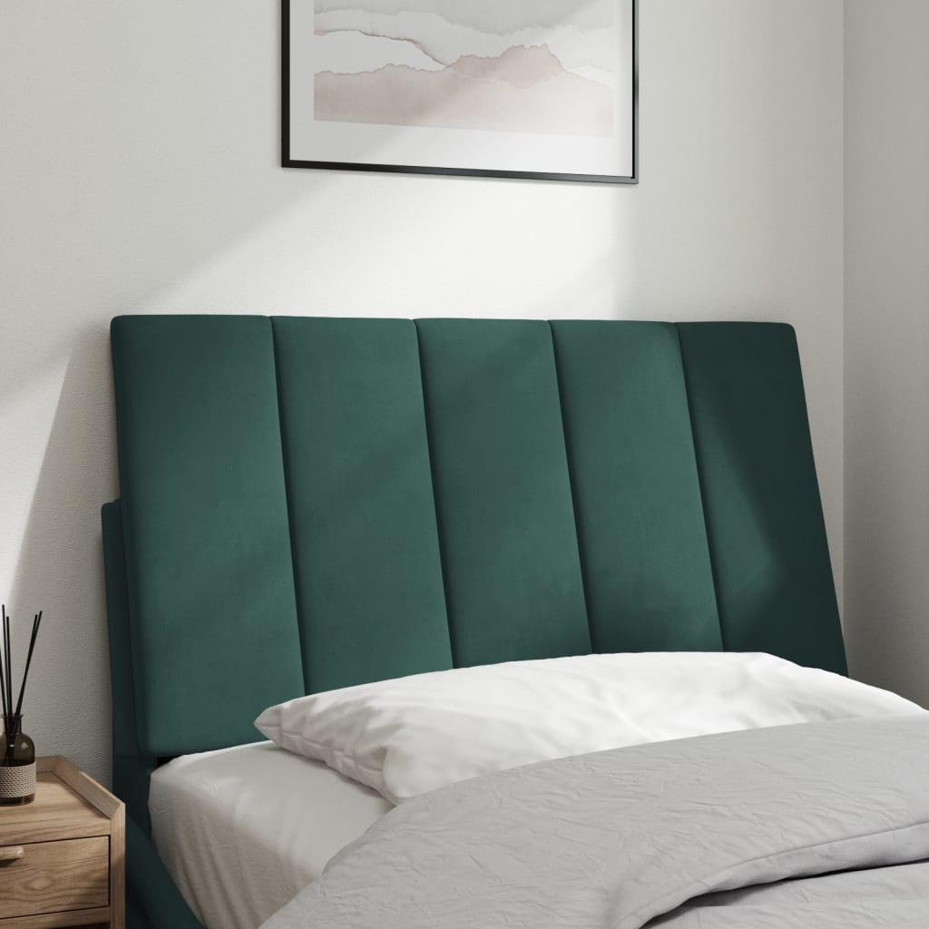 Hoofdbordkussen "Hanko" 90 cm fluweel donkergroen is nu te koop bij PeponiXL, paradijselijk wonen!