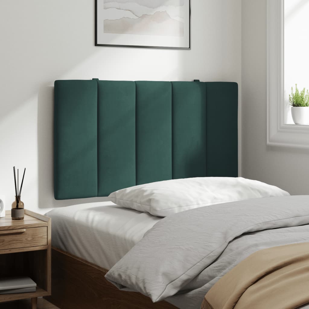 Hoofdbordkussen "Hanko" 90 cm fluweel donkergroen is nu te koop bij PeponiXL, paradijselijk wonen!