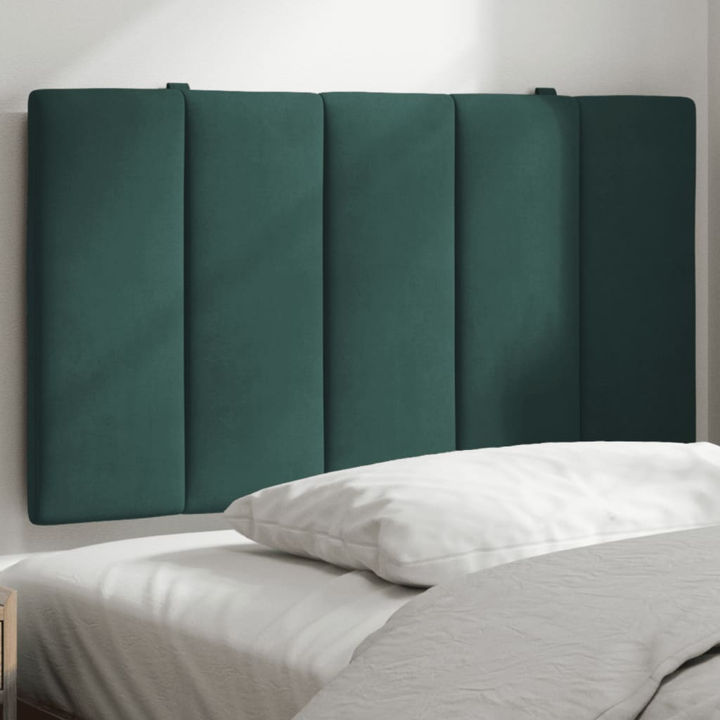 Hoofdbordkussen "Hanko" 90 cm fluweel donkergroen is nu te koop bij PeponiXL, paradijselijk wonen!