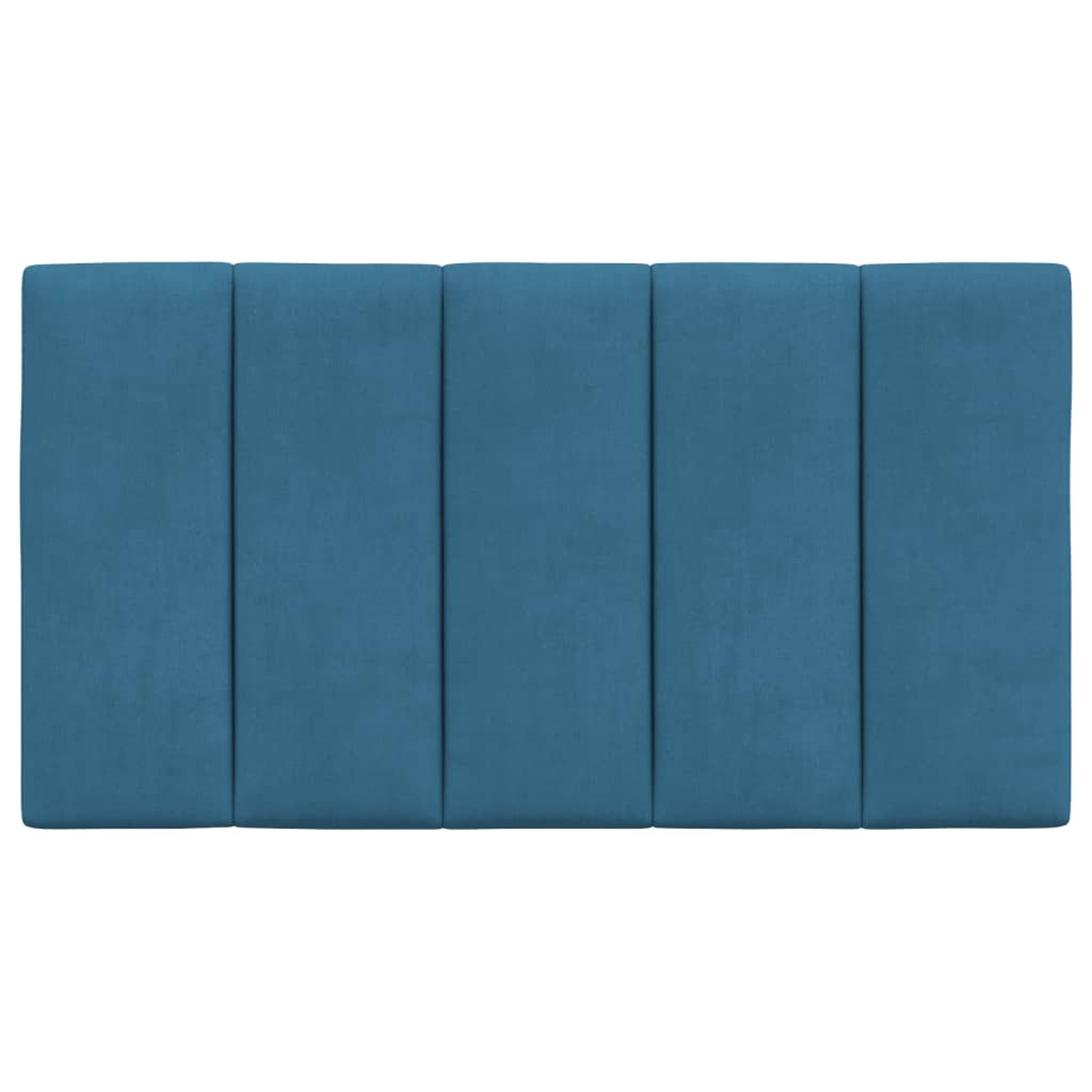 Hoofdbordkussen "Hanko" 90 cm fluweel blauw is nu te koop bij PeponiXL, paradijselijk wonen!
