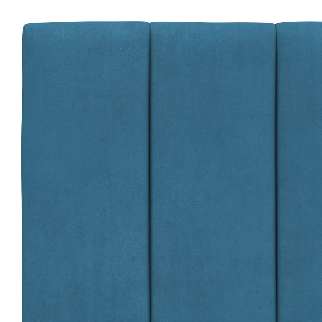 Hoofdbordkussen "Hanko" 90 cm fluweel blauw is nu te koop bij PeponiXL, paradijselijk wonen!