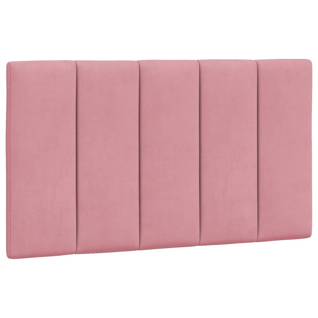 Hoofdbordkussen "Hanko" 90 cm fluweel roze is nu te koop bij PeponiXL, paradijselijk wonen!