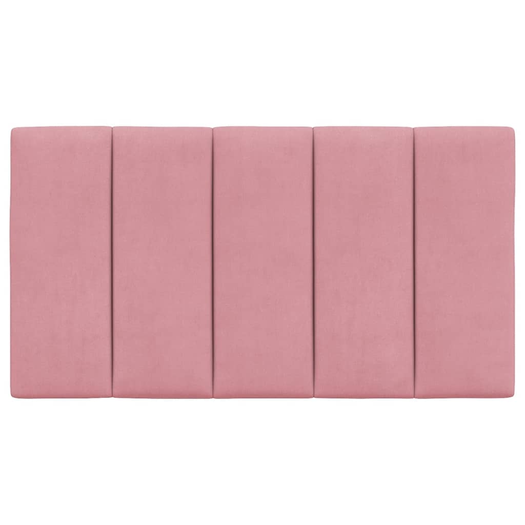Hoofdbordkussen "Hanko" 90 cm fluweel roze is nu te koop bij PeponiXL, paradijselijk wonen!