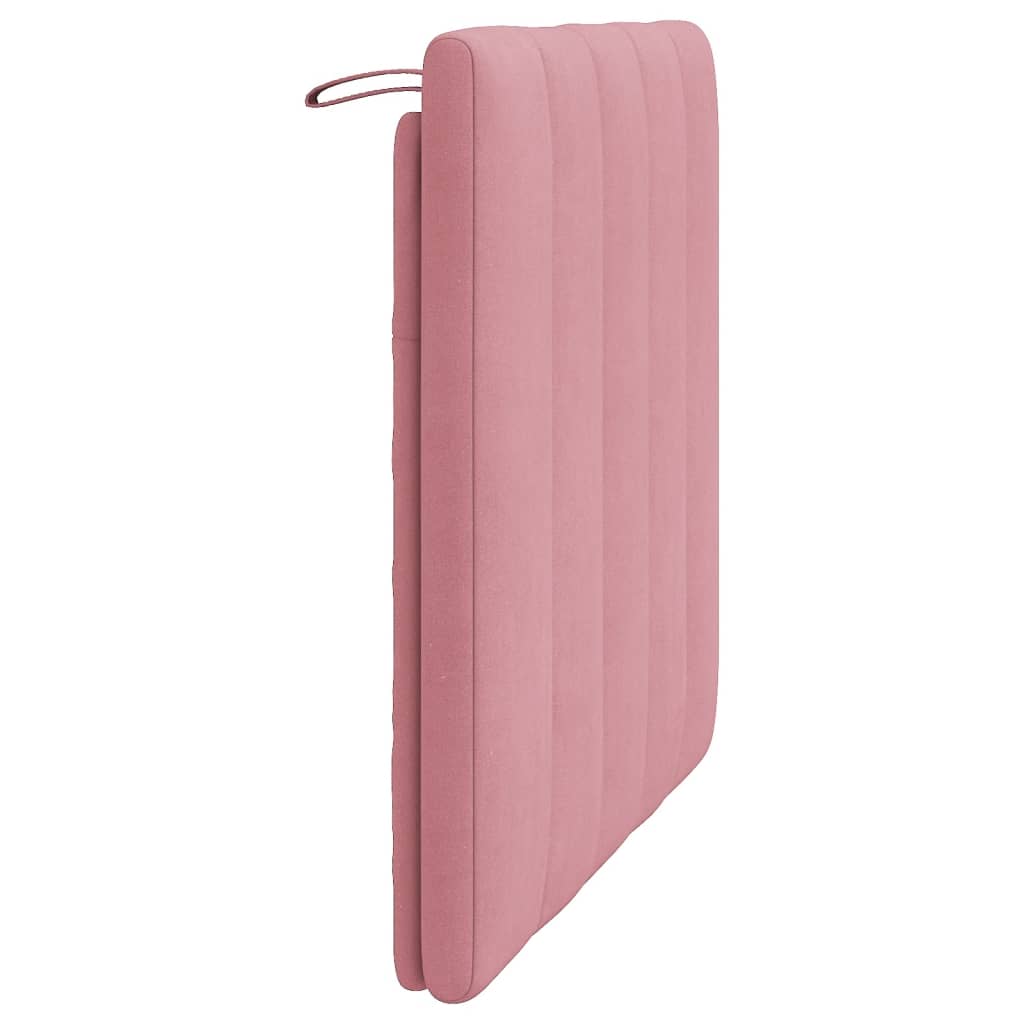 Hoofdbordkussen "Hanko" 90 cm fluweel roze is nu te koop bij PeponiXL, paradijselijk wonen!
