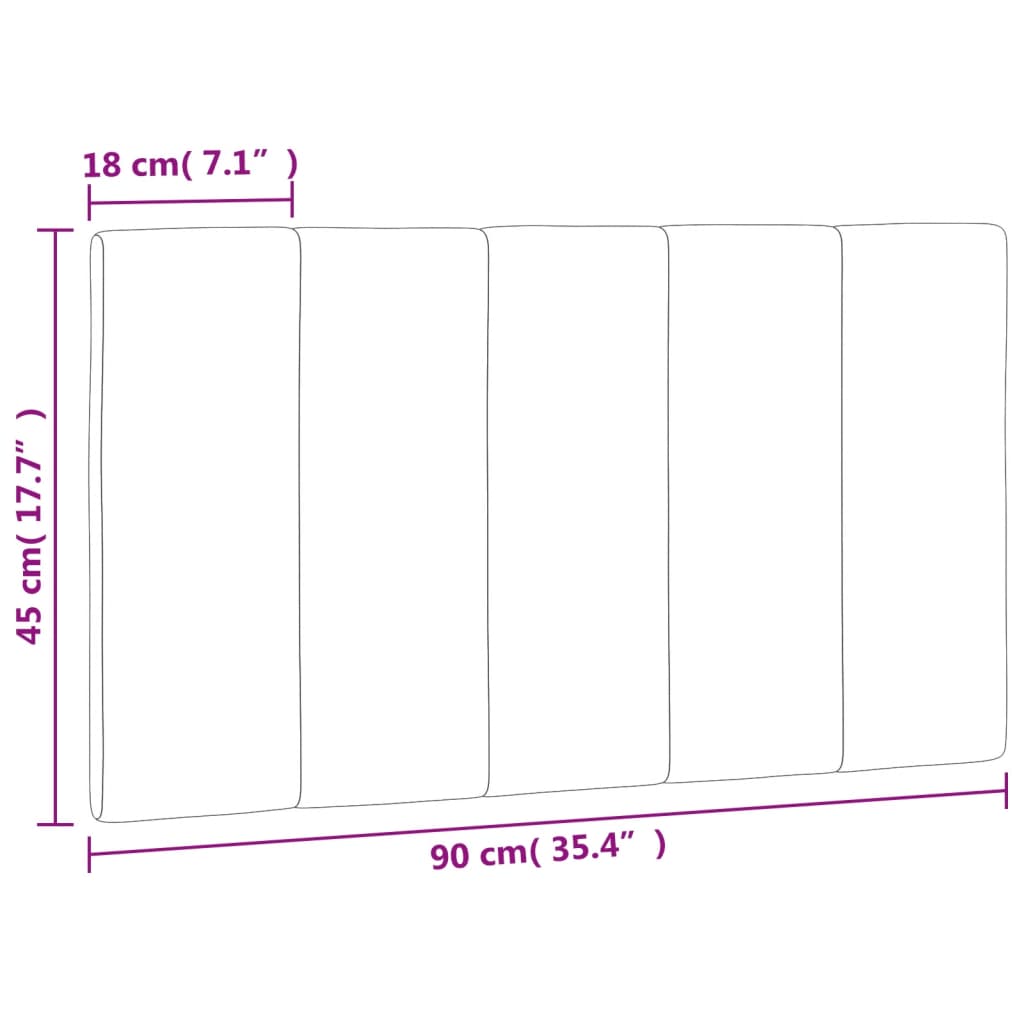Hoofdbordkussen "Hanko" 90 cm fluweel roze is nu te koop bij PeponiXL, paradijselijk wonen!