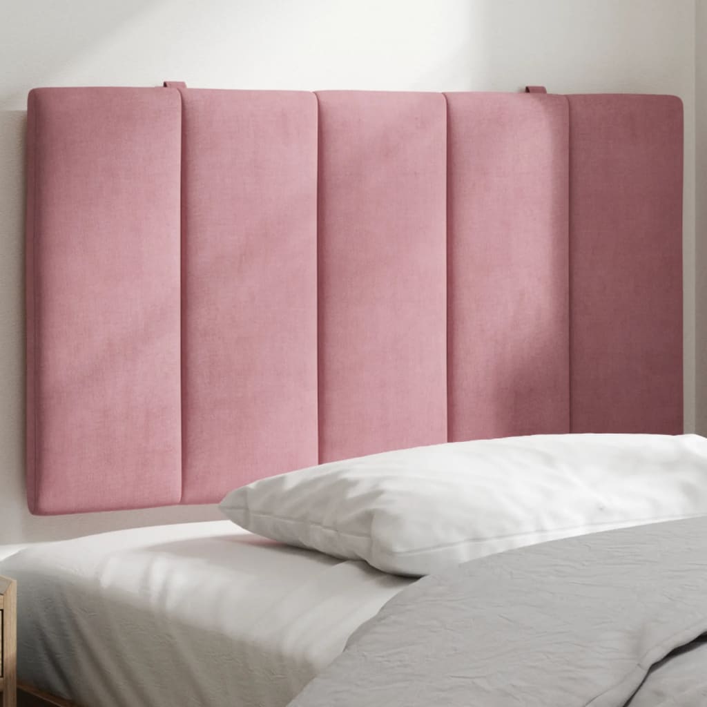 Hoofdbordkussen "Hanko" 90 cm fluweel roze is nu te koop bij PeponiXL, paradijselijk wonen!