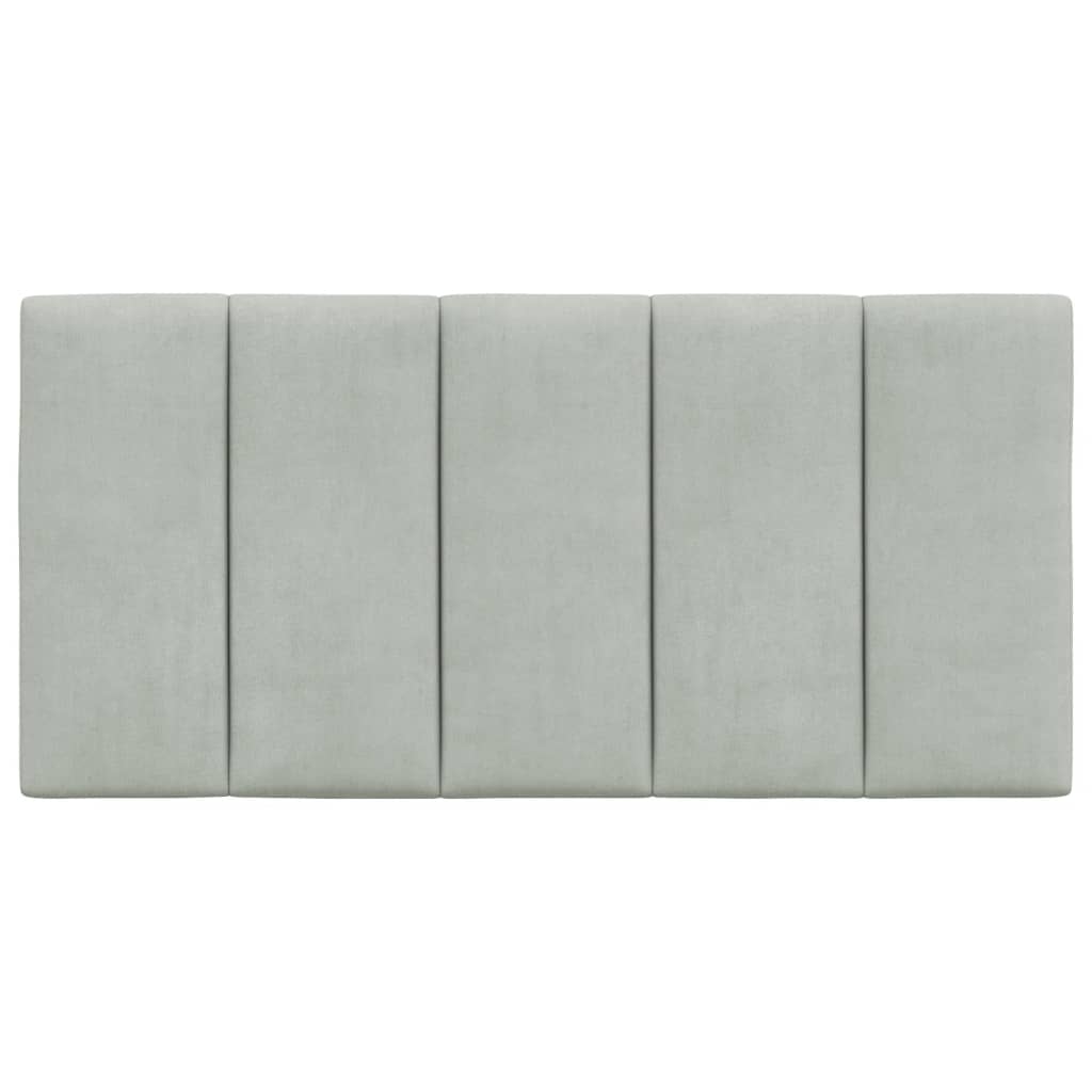 Hoofdbordkussen "Hanko" 100 cm velvet lichtgrijs is nu te koop bij PeponiXL, paradijselijk wonen!