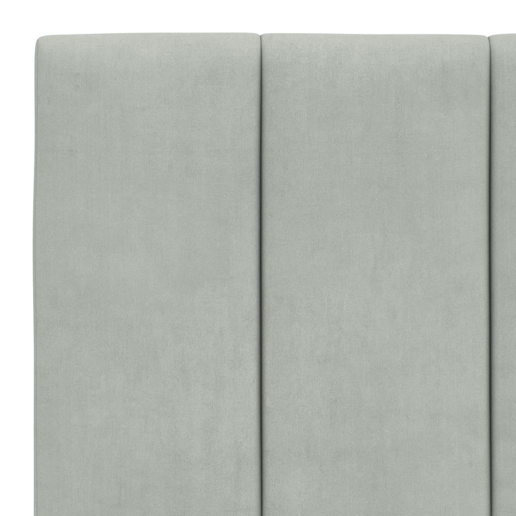 Hoofdbordkussen "Hanko" 100 cm velvet lichtgrijs is nu te koop bij PeponiXL, paradijselijk wonen!