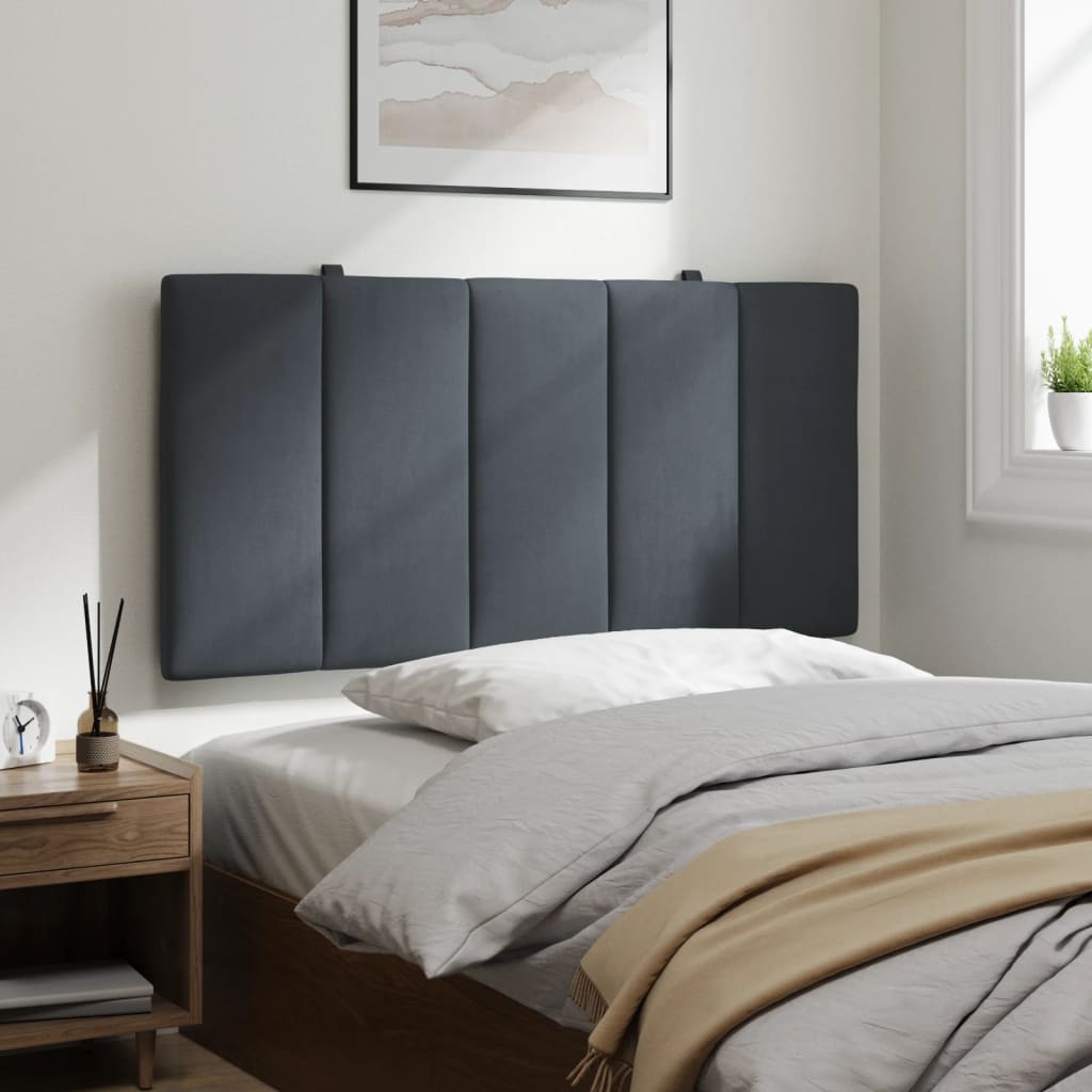 Hoofdbordkussen "Hanko" 100 cm fluweel donkergrijs is nu te koop bij PeponiXL, paradijselijk wonen!
