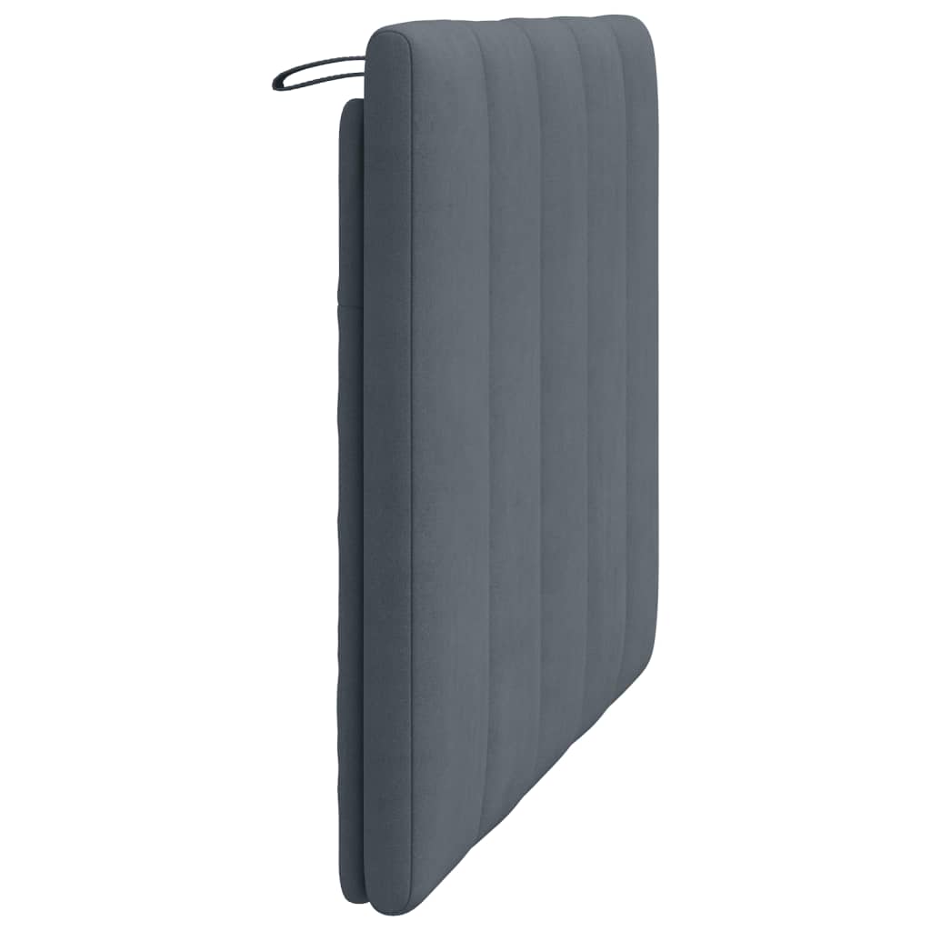Hoofdbordkussen "Hanko" 100 cm fluweel donkergrijs is nu te koop bij PeponiXL, paradijselijk wonen!