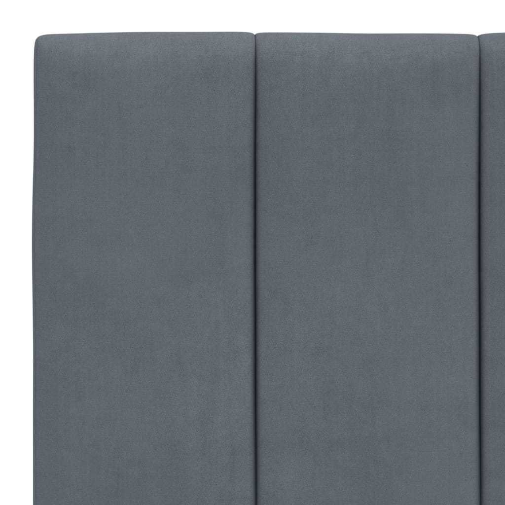 Hoofdbordkussen "Hanko" 100 cm fluweel donkergrijs is nu te koop bij PeponiXL, paradijselijk wonen!