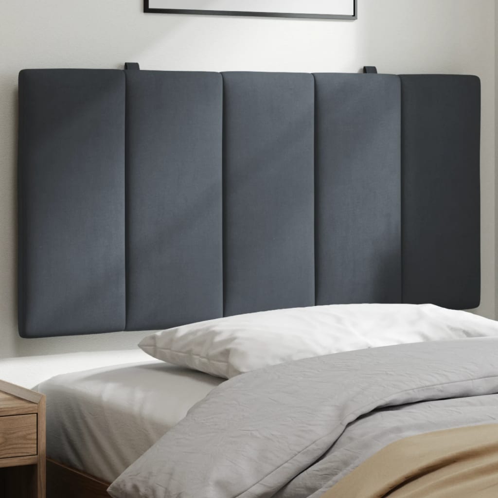 Hoofdbordkussen "Hanko" 100 cm fluweel donkergrijs is nu te koop bij PeponiXL, paradijselijk wonen!