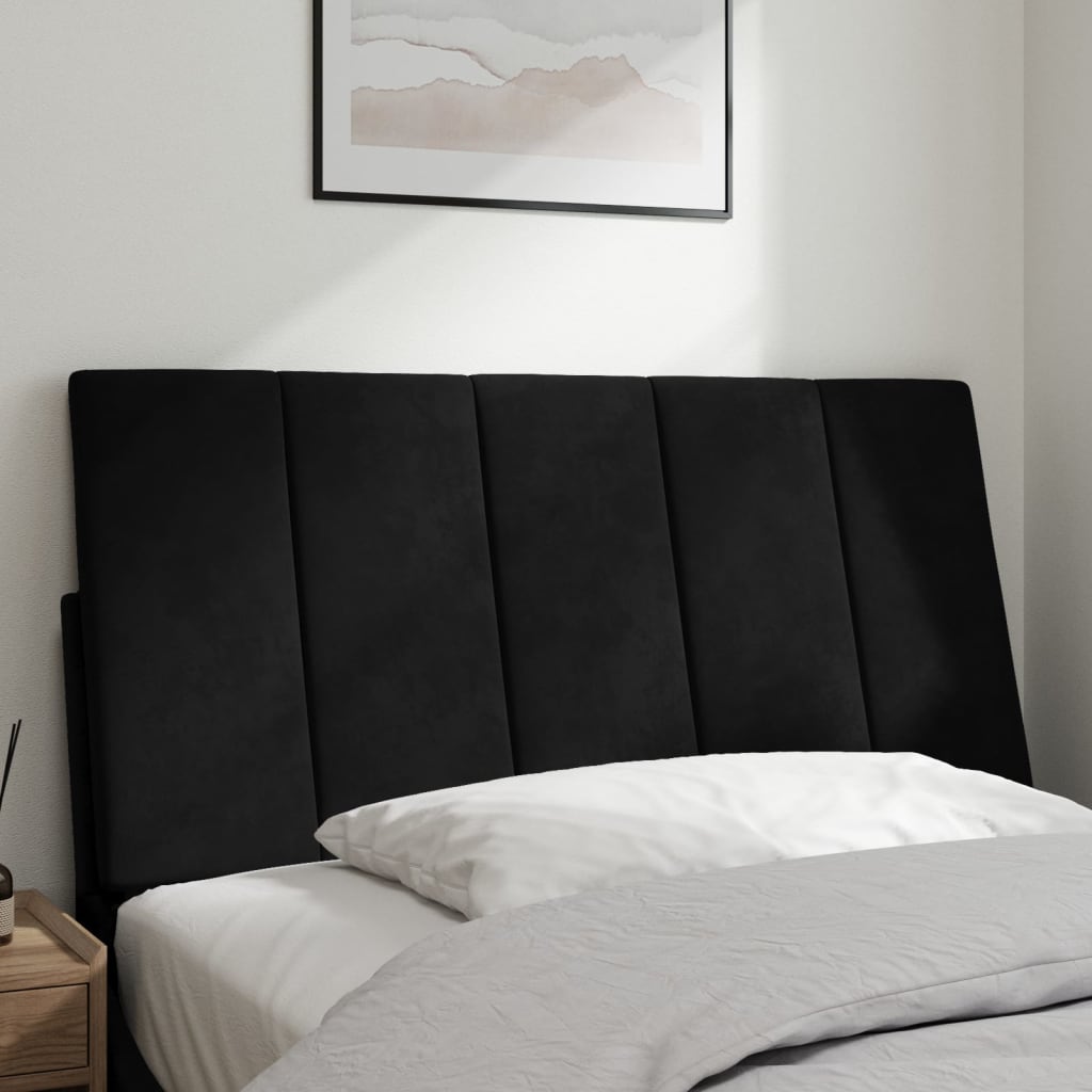 Hoofdbordkussen "Hanko" 100 cm fluweel zwart is nu te koop bij PeponiXL, paradijselijk wonen!