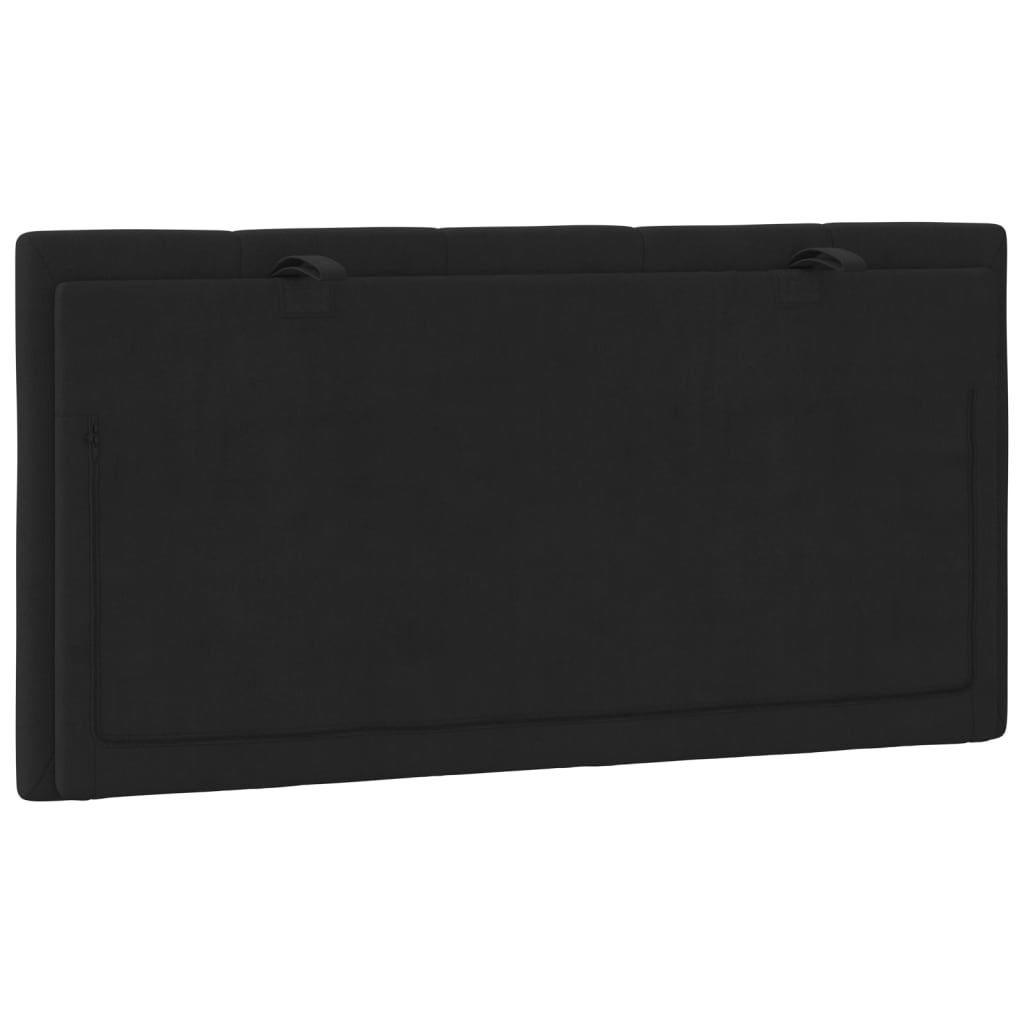 Hoofdbordkussen "Hanko" 100 cm fluweel zwart is nu te koop bij PeponiXL, paradijselijk wonen!