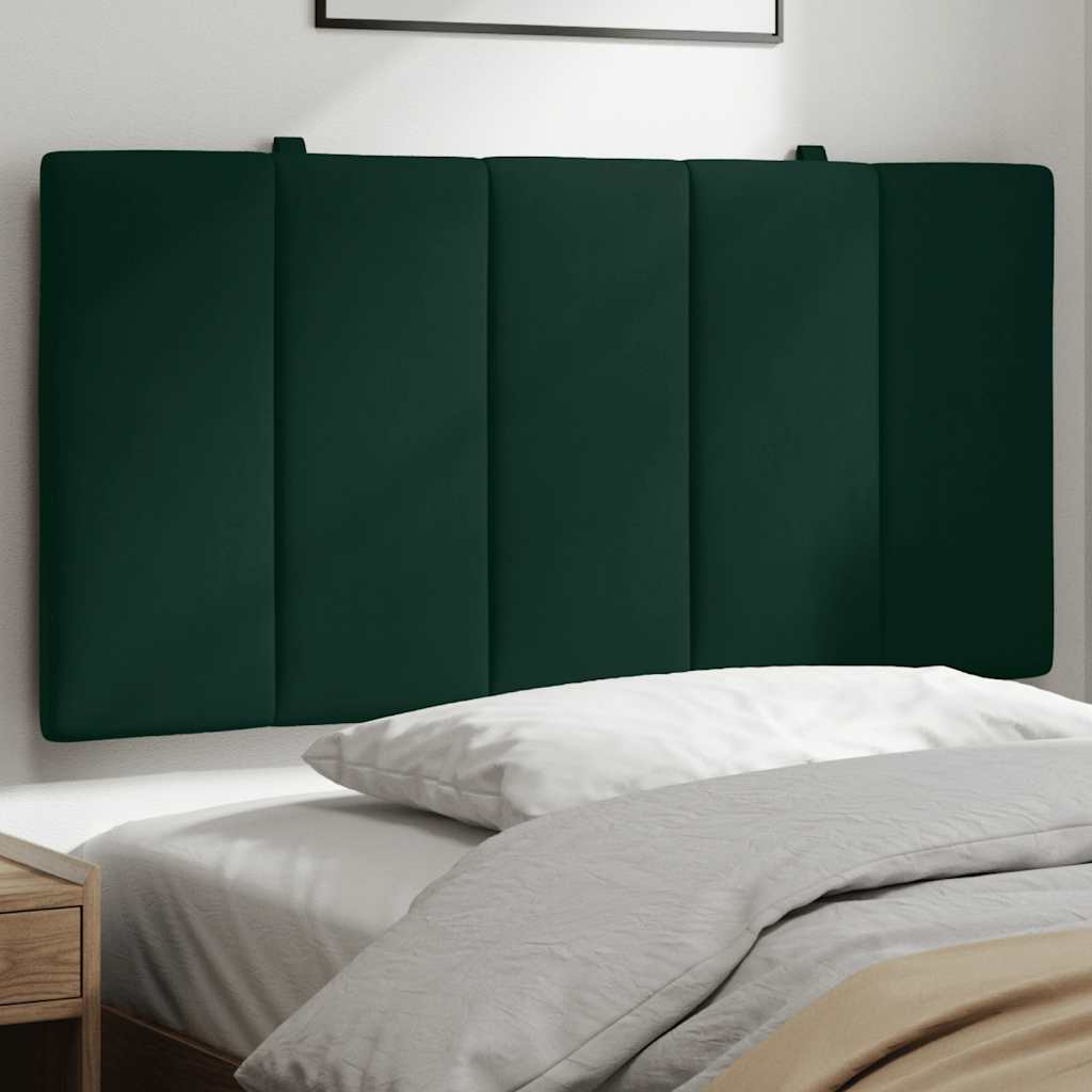 Hoofdbordkussen "Hanko" 100 cm fluweel donkergroen is nu te koop bij PeponiXL, paradijselijk wonen!