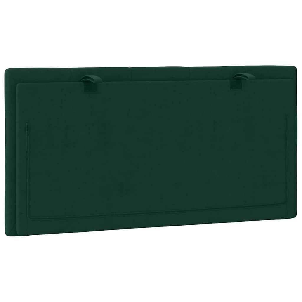 Hoofdbordkussen "Hanko" 100 cm fluweel donkergroen is nu te koop bij PeponiXL, paradijselijk wonen!