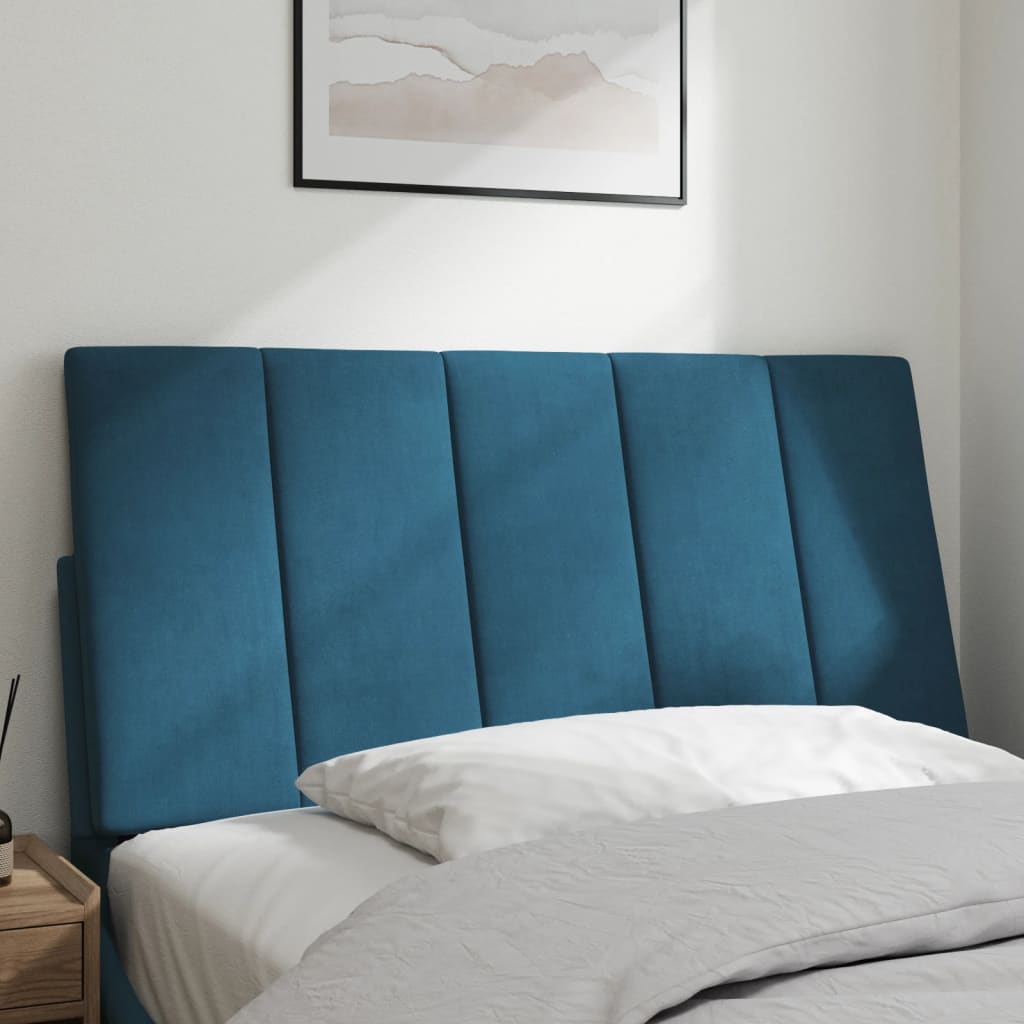 Hoofdbordkussen "Hanko" 100 cm fluweel blauw is nu te koop bij PeponiXL, paradijselijk wonen!