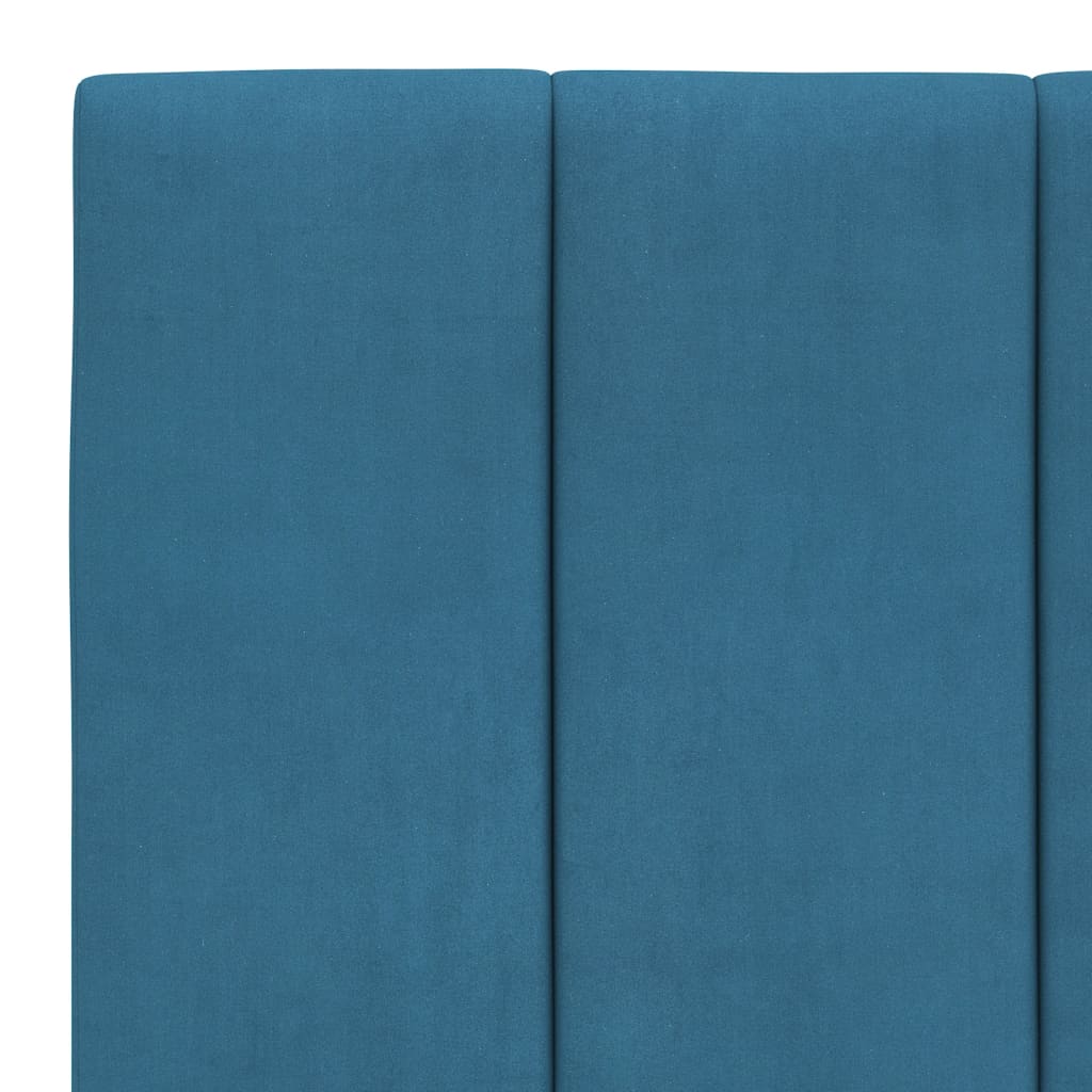 Hoofdbordkussen "Hanko" 100 cm fluweel blauw is nu te koop bij PeponiXL, paradijselijk wonen!
