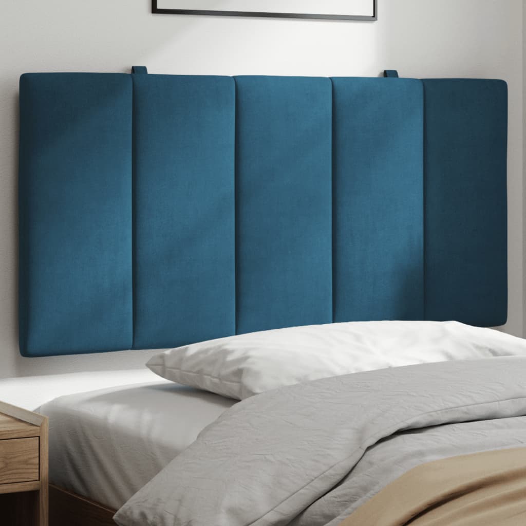Hoofdbordkussen "Hanko" 100 cm fluweel blauw is nu te koop bij PeponiXL, paradijselijk wonen!