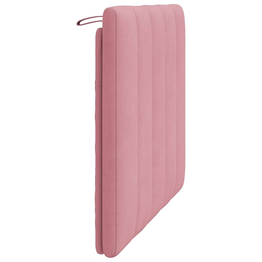 Hoofdbordkussen "Hanko" 100 cm fluweel roze is nu te koop bij PeponiXL, paradijselijk wonen!