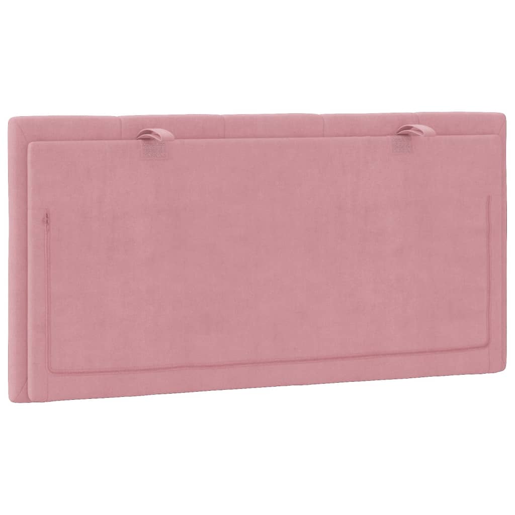Hoofdbordkussen "Hanko" 100 cm fluweel roze is nu te koop bij PeponiXL, paradijselijk wonen!