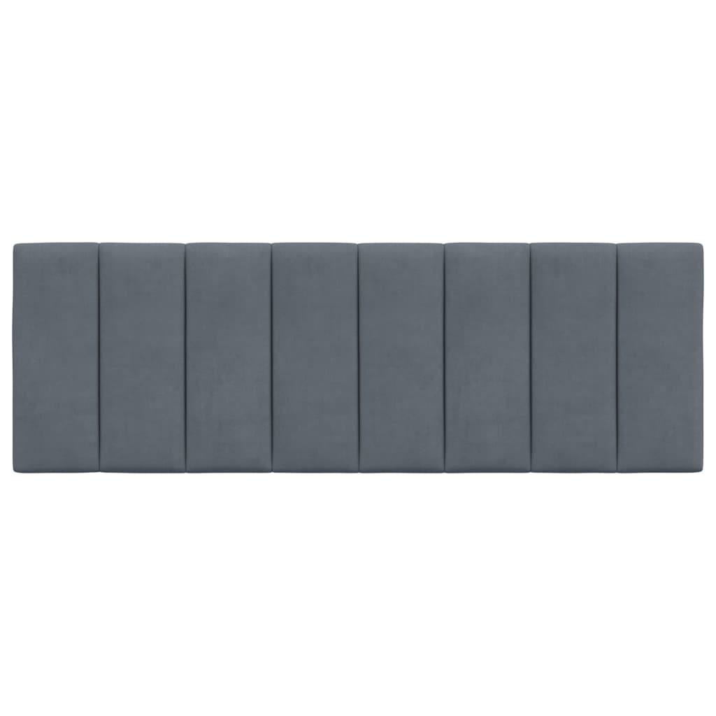 Hoofdbordkussen "Hanko" 120 cm fluweel donkergrijs is nu te koop bij PeponiXL, paradijselijk wonen!