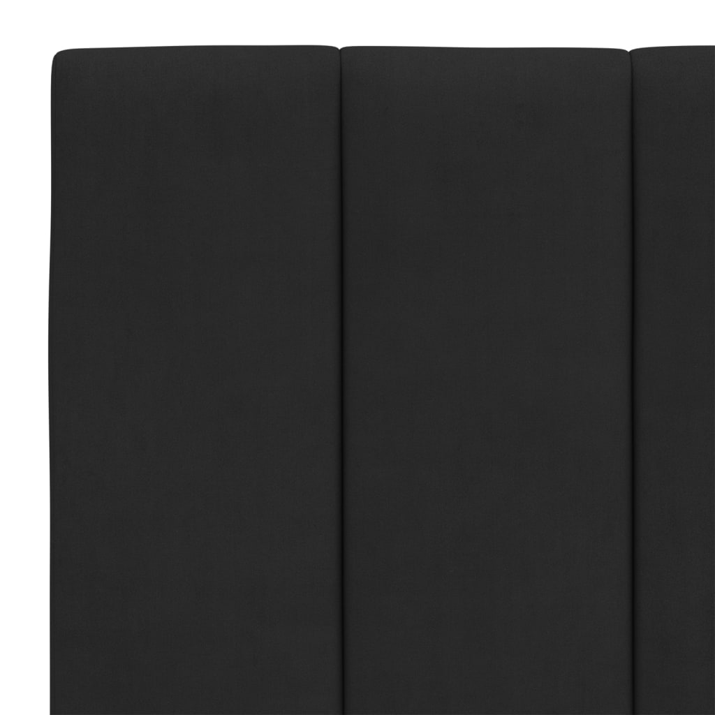 Hoofdbordkussen "Hanko" 120 cm fluweel zwart is nu te koop bij PeponiXL, paradijselijk wonen!